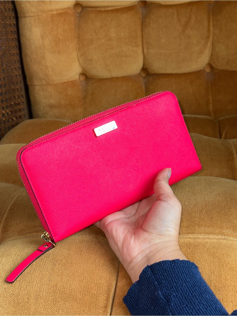 kate spade Hot Pink Zip Around Wallet